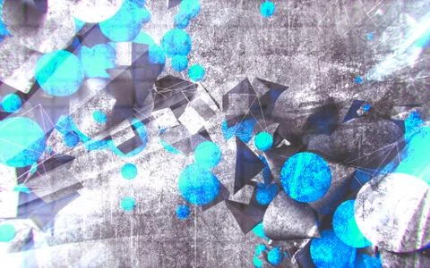 Abstract futuristic sci-fi chaotic background with mind structure. Stock-Illustration