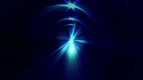 Abstract futuristic sci fi glowing green blue star tunnel Stock Footage 130267603