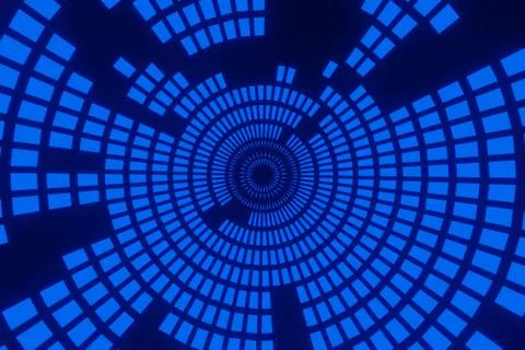 Abstract Futuristic Sci Fi HUD technology hologram 3d rendering Stock Illustration
