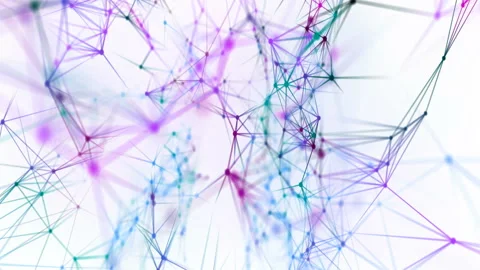 Abstract Futuristic Sci-Fi Polygonal Colored System Lines Motion 스톡 동영상 100471641