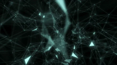 Abstract Futuristic Sci-Fi Polygonal Colored System Lines Motion.Seamless loop. Stock Footage 108131715