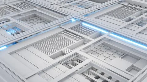 Abstract futuristic sci-fi structure background,nanotechnology structure,Nano Illustrazione stock