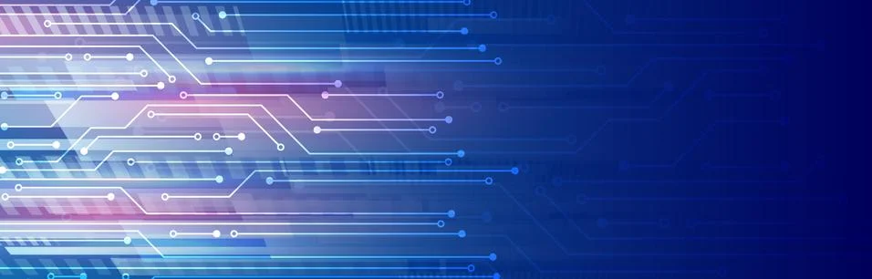 Abstract futuristic sci fi template. Digital technology concept on the blue b Stock Illustration