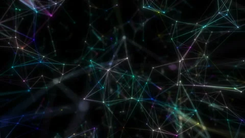 Abstract futuristic sci fi warp with particle . Motion graphic for data center Stock Footage 110695774