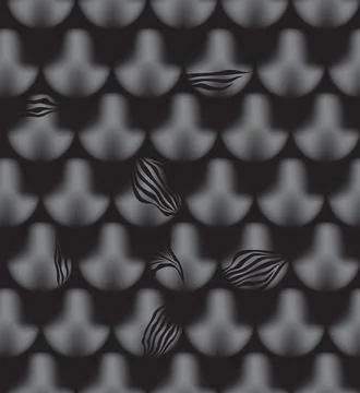 Abstract futuristic seamless pattern. Bubbles and organic shapes texture. Stock Illustration