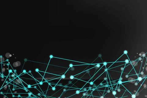 Abstract futuristic shape. Computer generated. Technological connection. dark Stock Illustration