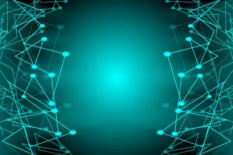 Abstract futuristic shape. Computer generated. Technological connection. dark Stock Illustration