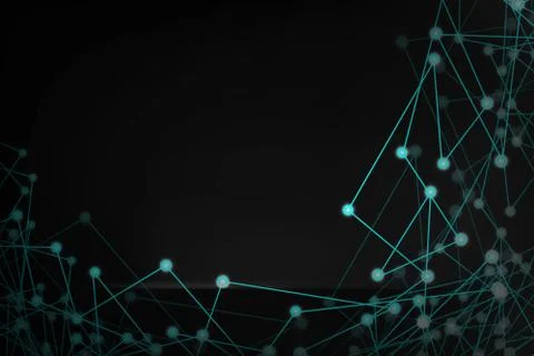 Abstract futuristic shape. Computer generated. Technological connection. dark Stock Illustration