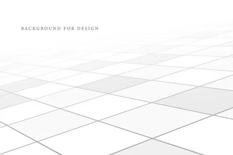 Abstract futuristic squared background with perspective. White tile floor copy Stock Illustration