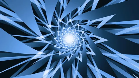 Abstract Futuristic Star Shape Lines Tunnel Animation. Blue Loop Background 스톡 동영상 165682497