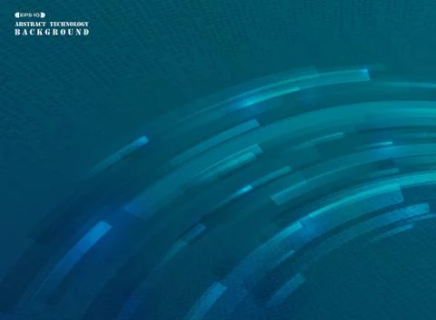Abstract futuristic stripe line pattern of gradient blue digital. Stock Illustration