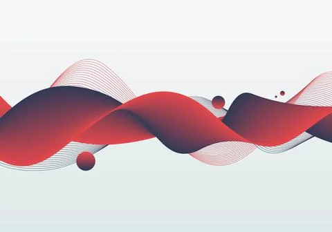 Abstract futuristic stripe line pattern wavy tech template. Stock Illustration