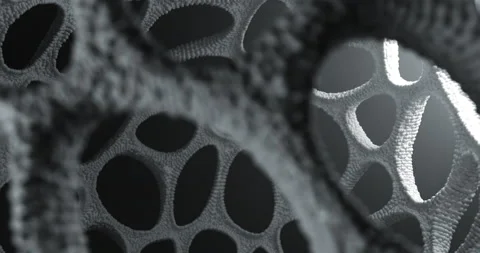 Abstract futuristic structure with voronoi pattern.Organic alien texture Stock Footage 197748997