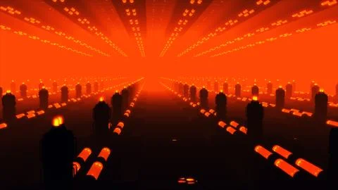 Abstract futuristic surface, endless corridor 3d illustration Illustrazione stock