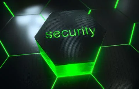 Abstract futuristic surface hexagon pattern with light rays Illustrazione stock