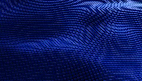 Abstract futuristic surface hexagon pattern with blue light rays Stock Illustration