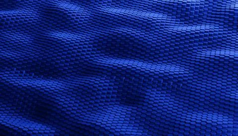 Abstract futuristic surface hexagon pattern with blue light rays Stock Illustration