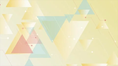 Abstract futuristic tech background with geometric triangles and network lines Stock Footage 339758209