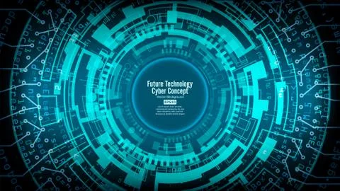 Abstract Futuristic Technological Background Vector. Hi Speed Digital Design Stock Illustration
