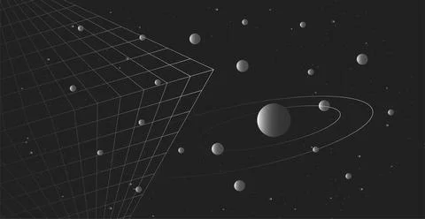 Abstract futuristic technologies. Abstract background with dynamic lines an.. 스톡 일러스트