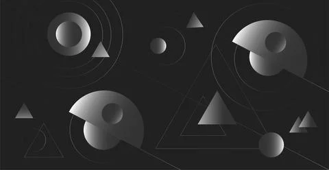 Abstract futuristic technologies. Abstract background with dynamic lines, cir Stock Illustration
