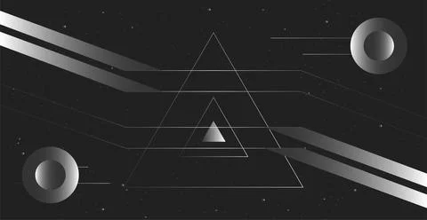 Abstract futuristic technologies. Abstract background with dynamic lines, cir Stock Illustration