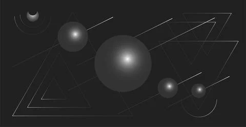 Abstract futuristic technologies. Abstract background with dynamic lines, cir Stock Illustration