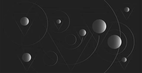Abstract futuristic technologies. Abstract background with dynamic lines, tri Stock Illustration