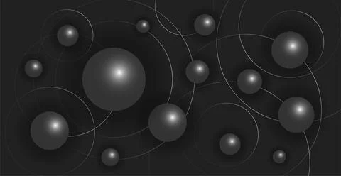 Abstract futuristic technologies. Abstract background with dynamic lines, cir Stock Illustration
