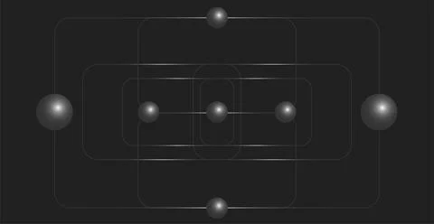 Abstract futuristic technologies. Abstract background with dynamic lines an.. 库存插图