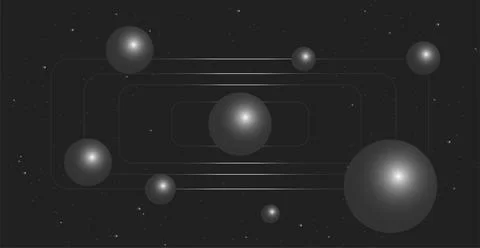 Abstract futuristic technologies. Abstract background with dynamic lines an.. 库存插图