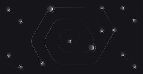 Abstract futuristic technologies. Abstract background with dynamic lines and  库存插图