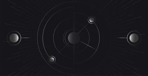 Abstract futuristic technologies. Abstract background with dynamic lines and  库存插图