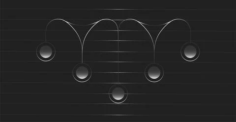 Abstract futuristic technologies. Abstract background with dynamic lines and  库存插图