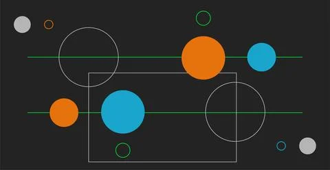 Abstract futuristic technologies. Abstract background with dynamic lines an.. 库存插图