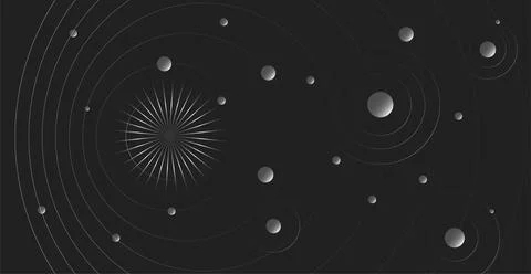 Abstract futuristic technology. Abstract background with dynamic lines and ci 库存插图