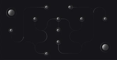 Abstract futuristic technology. Abstract background with dynamic lines and .. 库存插图