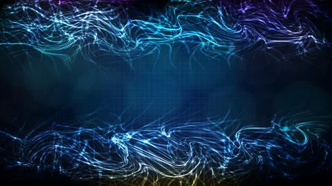 Abstract futuristic technology background of blue random bar city block data Stock Illustration