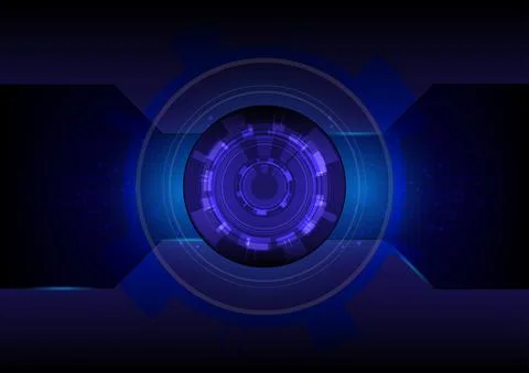 Abstract futuristic technology background. Digital circuit line and curve polygo Stock Illustration