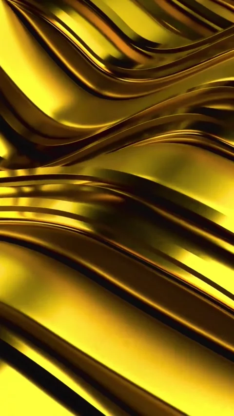 Abstract futuristic technology background with flowing golden lines for digital Stock Footage 347484710