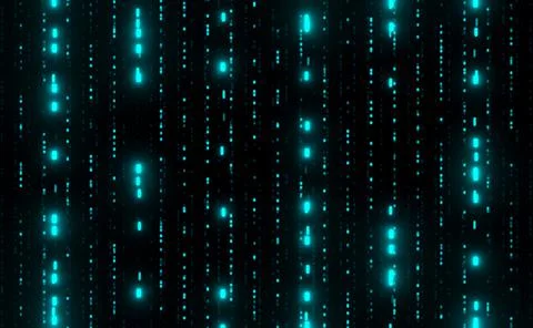 Abstract futuristic technology background, glitter green particles falling down Illustrazione stock