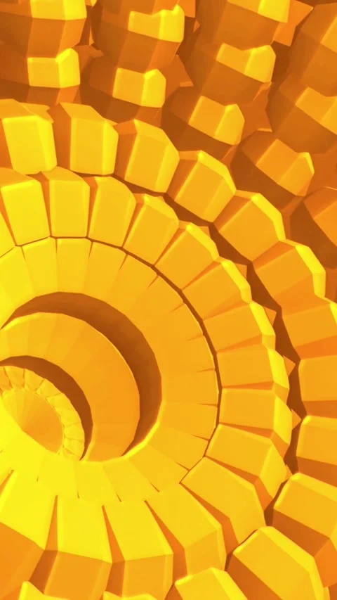 Abstract futuristic technology background with glowing yellow geometric shapes Stock Footage 347484982