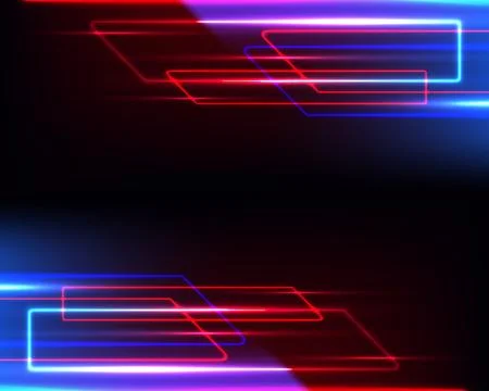 Abstract futuristic technology background with glowing red and blue neon li.. Stock Illustration
