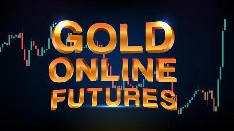 Abstract futuristic technology background of gold online futures and market g Stock Illustration
