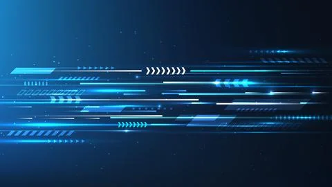 Abstract futuristic technology background with high speed blue and white li.. Stock Illustration