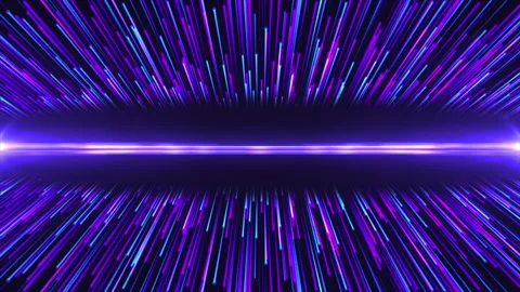 Abstract futuristic technology background. Purple and blue glowing particles Stock Footage 275284490