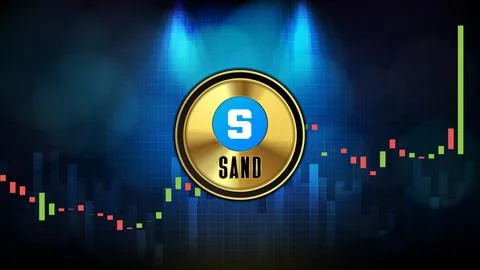Abstract futuristic technology background of The Sandbox (SAND) Price graph C イラスト素材