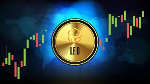 Abstract futuristic technology background of UNUS SED LEO (LEO) Price graph C イラスト素材