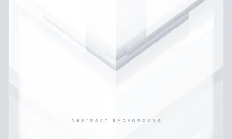 Abstract futuristic technology background with white and grey geometric 3D Stock Illustration
