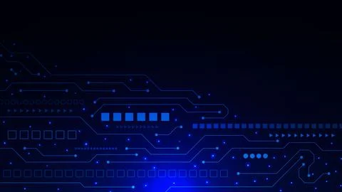 Abstract futuristic technology circuit lines with elemen shapes イラスト素材